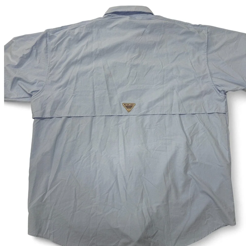Columbia Bahama PFG Fishing Shirt Mens‎ 2XT UPF 50 Omni Shade Button Up NWT Blue